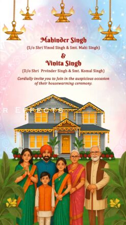 New Home & New Memories Housewarming Ceremony Video with Family Illustration