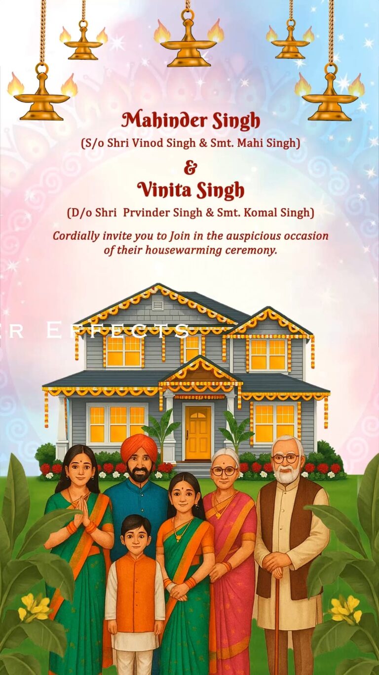 New Home & New Memories Housewarming Ceremony Video with Family Illustration