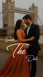 Slow Motion Couple Theme Wedding Save The Date Announcement Video with Romantic Couple