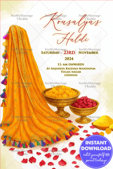Rajasthani Haldi Invitations
