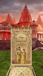 Foldable Ramayana Theme Wedding Invitation Video with Lord Ram Sita and Haldi, Mehendi, Sangeet