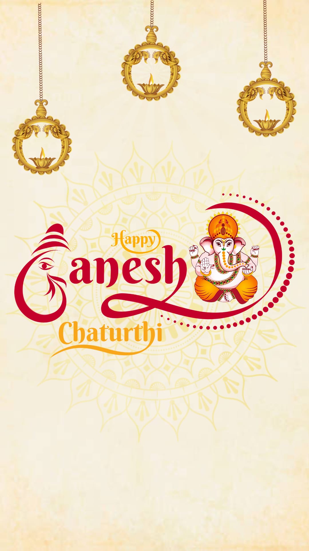 Sacred Moments Ganesh Darshan Invitation Video with Lamps and Festive Design