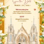 Christian Western Theme Wedding Save the Date Video With Bride-Groom Illustration and Reception