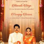 Mangalyam South Indian Wedding Invitation Video with Bride-Groom in Traditional Attire and Elegant Decor