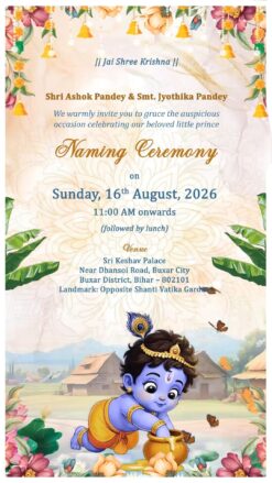 Little Krishna Naming Ceremony Video with Butter Pot and Arrival of a Beloved Little Prince