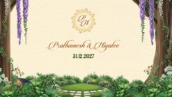 Marathi Wedding Invitation Video with Couple Walking Hand-in-Hand and Mehendi, Shreeman Pujan, Sangeet