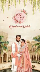 Palace Backdrop Royal Save The Date Video in Pastel Shades