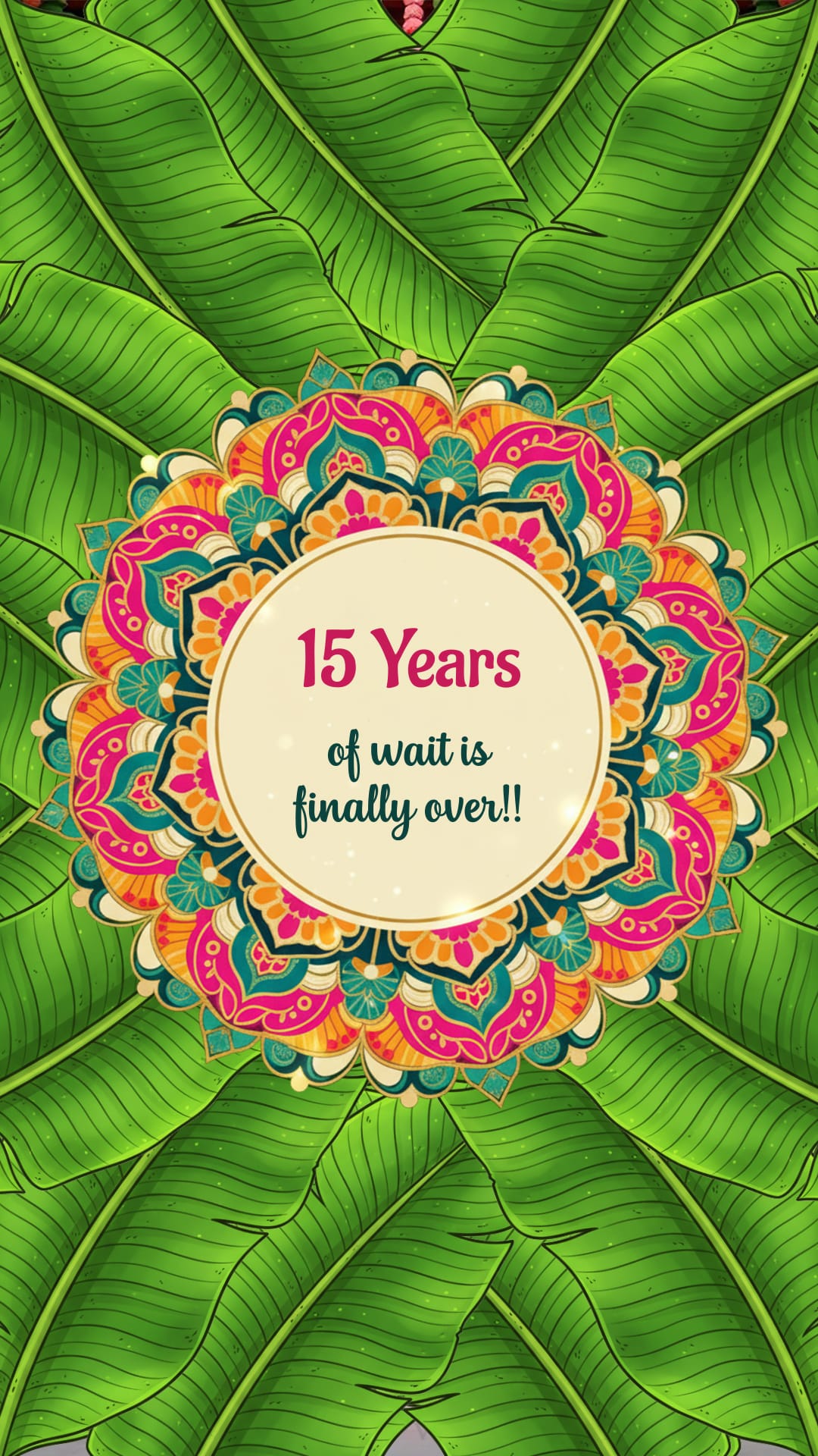 South Indian Griha Pravesham Invitation Video with Family Entering a Decorated Home, Sacred Cow and Banana Leaf