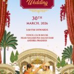 Vintage BG Wedding Invitation Video with Peacock Motif, Floral Garden and Reception