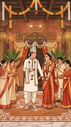Subho Porinoy - Seven Steps Together Bengali Wedding invitation Video with Gaye Holud, Mehendi Hath, Sangeet, Reception