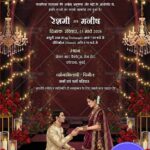 Royal Sagai Ceremony Invitation Card with Candlelit Rose Arch, Soft Candle Glow, Romantic Proposal Moment and Luxurious Evening Ambience