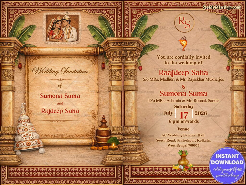 Bengali Wedding Card Printing Service — Delivered Across India